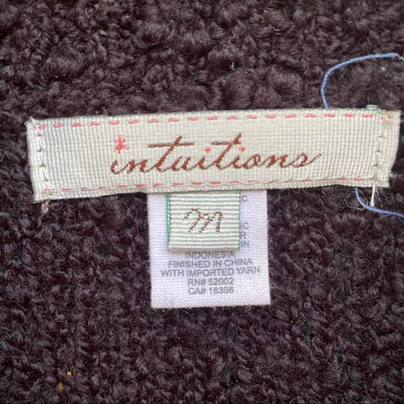 Intuitions black cardigan faux fur M vintage style - Picture 3 of 6